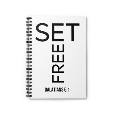 Set Free Christian Journal | Galatians 5:1 Bible Verse Notebook One Size