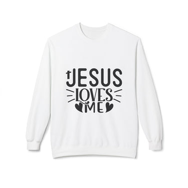 Faith Culture - Jesus Loves Me Christian Sweatshirt | Everyday Reminder of God’s Unfailing Love White