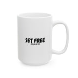 Faith Culture - Set Free Christian Coffee Mug β John 8:36 Scripture Mug, 11oz & 15oz