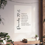 Faith Culture - Train Up a Child Christian Poster Proverbs 22:6 Scripture Wall Art