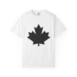 Faith Culture - Bold Black Maple Leaf Unisex T-Shirt β White | Minimalist Canadian Pride Tee