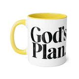 Faith Culture - God’s Plan - Christian Coffee Mug, 11oz Yellow 11oz