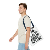 Faith Culture - Serve One Another in Love Christian Tote Bag - Galatians 5:13 Bible Verse