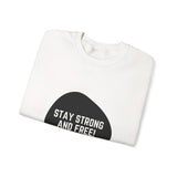 Faith Culture β Strong & Free Minimalist Maple Leaf Crewneck Sweatshirt β White | Cozy Canadian Pride Pullover