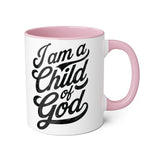 Faith Culture - Child of God - Christian Accent Coffee Mug, 11oz Pink 11oz