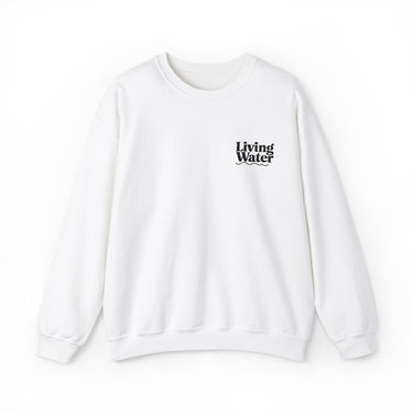 Faith Culture - Living Water - Christian Unisex Crewneck Sweatshirt White