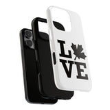 Faith Culture – LOVE Maple Leaf Phone Case | Bold Canadian Pride for All Phones