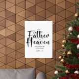 Faith Culture - Our Father in Heaven Christian Poster Matthew 6:9 Scripture Wall Art