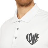 Faith Culture - LOVE - Christian Unisex Performance Polo by adidas® White