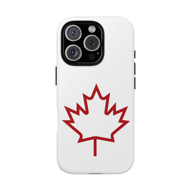 Faith Culture – Red Maple Outline Phone Case | Sleek Canadian Symbol Design for All Phones
