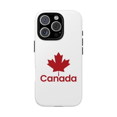 Faith Culture – Canada Maple Leaf Phone Case | Minimalist Black Leaf Case for All Phones iPhone 16 Pro Glossy