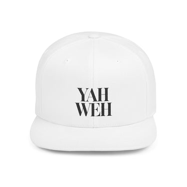 Faith Culture - Yahweh - Christian Snapback Hat, Flat Bill Cap for Men and Women One size White