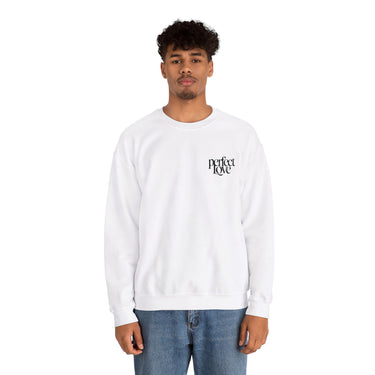 Faith Culture - Perfect Love - Christian Unisex Crewneck Sweatshirt White