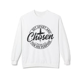 Faith Culture - Chosen Set Apart Christian Crewneck Sweatshirt White 1 Peter 2:9 Bible Verse Pullover White