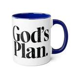 Faith Culture - God’s Plan - Christian Coffee Mug, 11oz Blue 11oz