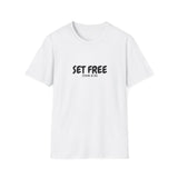 Faith Culture – Set Free Unisex T-Shirt – White | Christian Freedom Tee Based on John 8:36