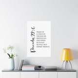 Faith Culture - Train Up a Child Christian Poster Proverbs 22:6 Scripture Wall Art