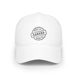 Faith Culture - Made in Canada Stamp Low Profile Baseball Cap – White | Vintage Canadian Pride Hat White One size