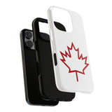 Faith Culture – Red Maple Outline Phone Case | Sleek Canadian Symbol Design for All Phones iPhone 16 Pro Glossy
