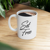 Faith Culture - Set Free Christian Mug, 11oz & 15oz | Bold Faith-Inspired Coffee Cup