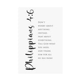 Faith Culture Philippians 4:6 Christian Matte Poster | Prayer Scripture Print