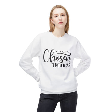 Faith Culture - Chosen Christian Sweatshirt Chosen 1 Peter 2:9 Bible Verse Crewneck