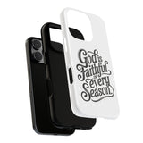 Faith Culture β God Is Faithful in Every Season Christian Tough Phone Case iPhone 16 Pro Matte