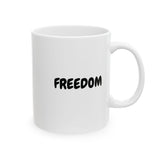 Faith Culture – FREEDOM Christian Mug – Inspirational Faith-Based Coffee Cup, 11oz & 15oz