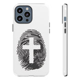 Faith Culture – Cross Fingerprint Christian Tough Phone Case iPhone 13 Pro Max Glossy