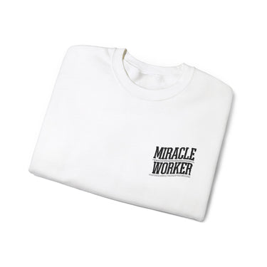 Faith Culture - Miracle Worker - Christian Unisex Crewneck Sweatshirt White