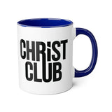 Faith Culture - Christ Club - Christian Accent Coffee Mug, 11oz Blue 11oz