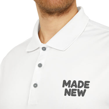 Faith Culture - Made New - Christian Unisex Performance Polo by adidasĀ® White