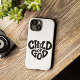 Faith Culture β I Am a Child of God Christian Tough Phone Case iPhone 15 Matte