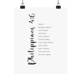 Faith Culture Philippians 4:6 Christian Matte Poster | Prayer Scripture Print 8" x 10" Matte