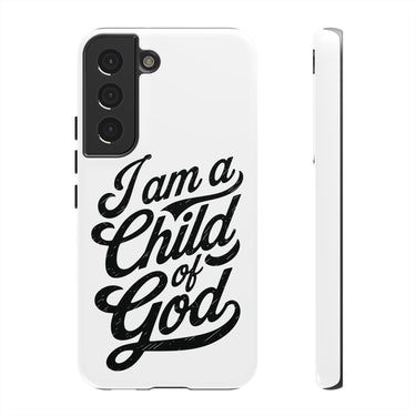 Faith Culture β I Am a Child of God Christian Tough Phone Case Samsung Galaxy S22 Glossy