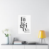 Faith Culture - Walk in Integrity Christian Poster Proverbs 20:7 Scripture Wall Art