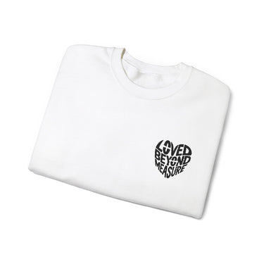 Faith Culture - Loved Beyond Measure - Christian Unisex Crewneck Sweatshirt White