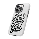Faith Culture β I Am a Child of God Christian Tough Phone Case iPhone 14 Pro Glossy