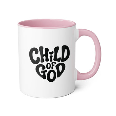 Faith Culture - Child of God - Christian Accent Coffee Mug, 11oz Pink 11oz