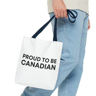 Faith Culture – Proud to Be Canadian Tote Bag | Bold Statement Carryall for Everyday Patriotism 13" × 13'' Navy