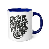 Faith Culture - Jesus Christ Is My Strength - Christian Accent Coffee Mug, 11oz Blue 11oz