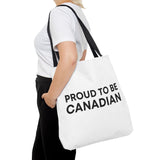 Faith Culture – Proud to Be Canadian Tote Bag | Bold Statement Carryall for Everyday Patriotism 18" × 18'' Black