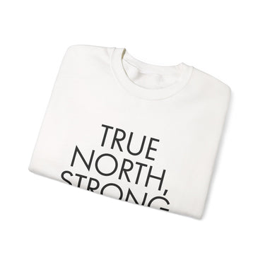 True North Strong in Faith Christian Sweatshirt | Psalm 121:1-2 Scripture Apparel