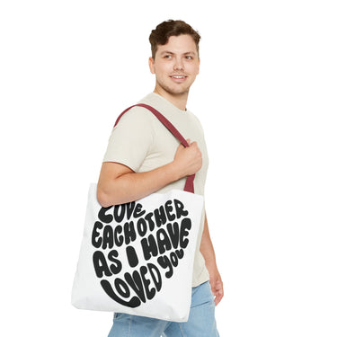 Faith Culture - Serve One Another in Love Christian Tote Bag - Galatians 5:13 Bible Verse