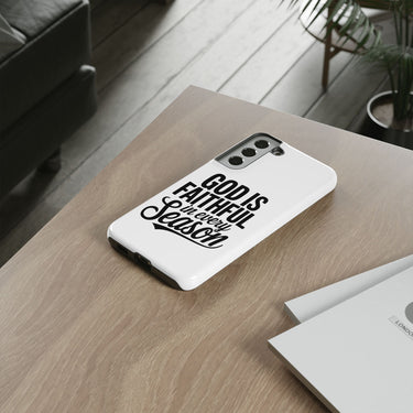 Faith Culture – God Is Faithful in Every Season Christian Tough Phone Case Samsung Galaxy S22 Plus Glossy