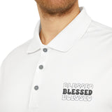 Faith Culture - Blessed - Christian Unisex Performance Polo by adidasĀ® White