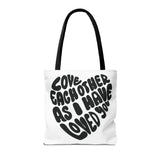 Faith Culture - Serve One Another in Love Christian Tote Bag - Galatians 5:13 Bible Verse