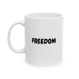 Faith Culture – FREEDOM Christian Mug – Inspirational Faith-Based Coffee Cup, 11oz & 15oz