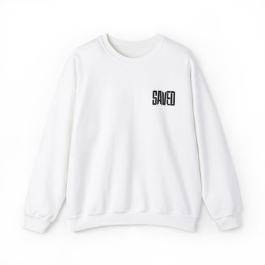 Faith Culture - SAVED - Christian Unisex Crewneck Sweatshirt White
