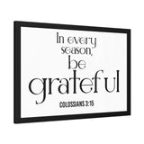Be Grateful Christian Framed Wall Art | Colossians 3:15 - Faith Culture